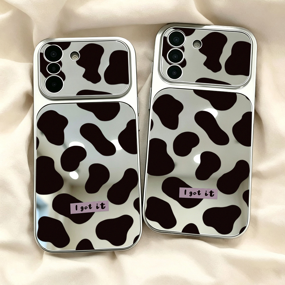 Y2K Aesthetic Cow Print Mirror - Samsung Galaxy S25 recension och pris