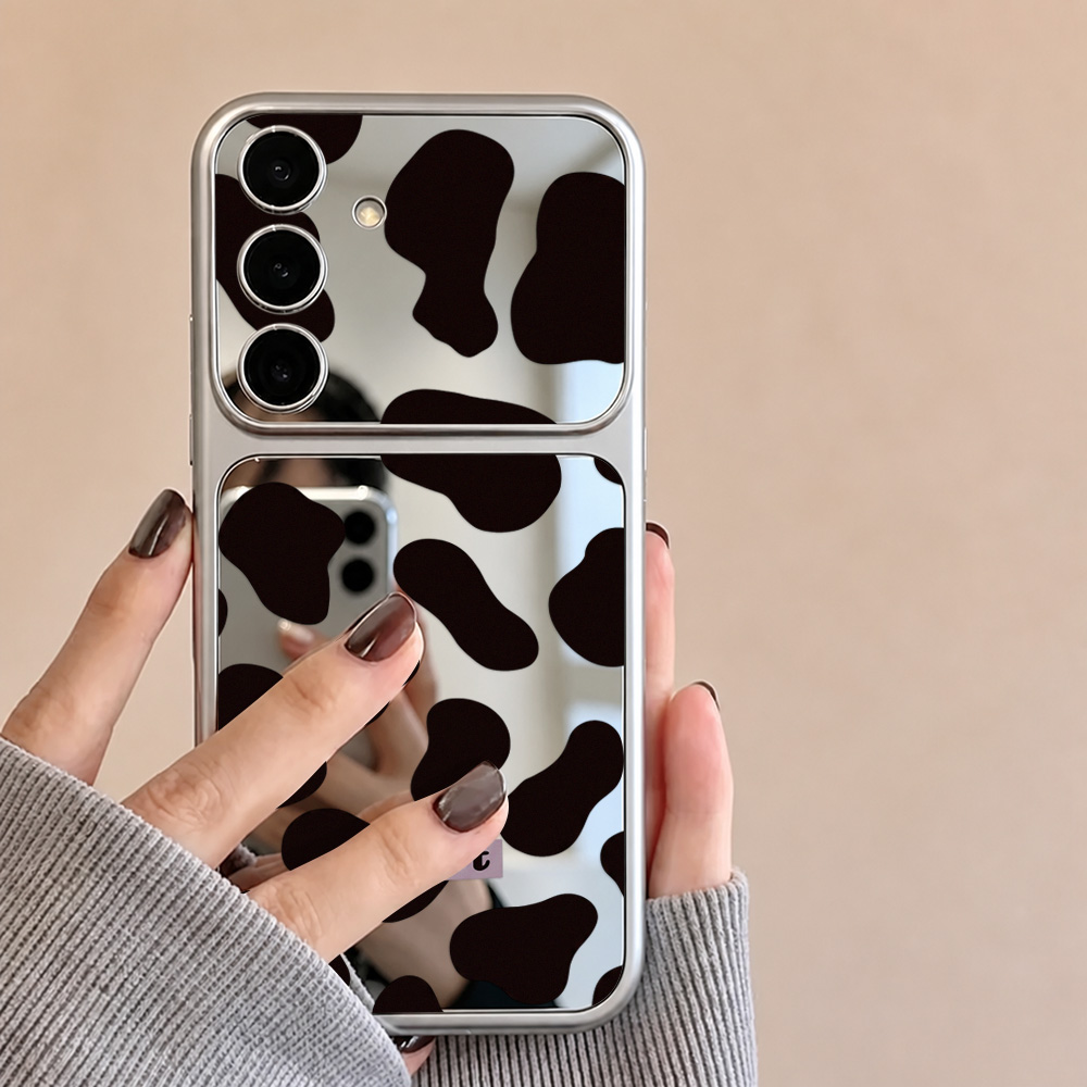 Y2K Aesthetic Cow Print Mirror - Samsung Galaxy S25 recension och pris
