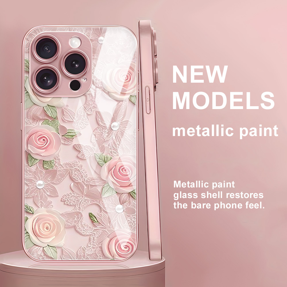 Flower Tempered Glass Case For - Apple Iphone 15 Pro Max recension och pris
