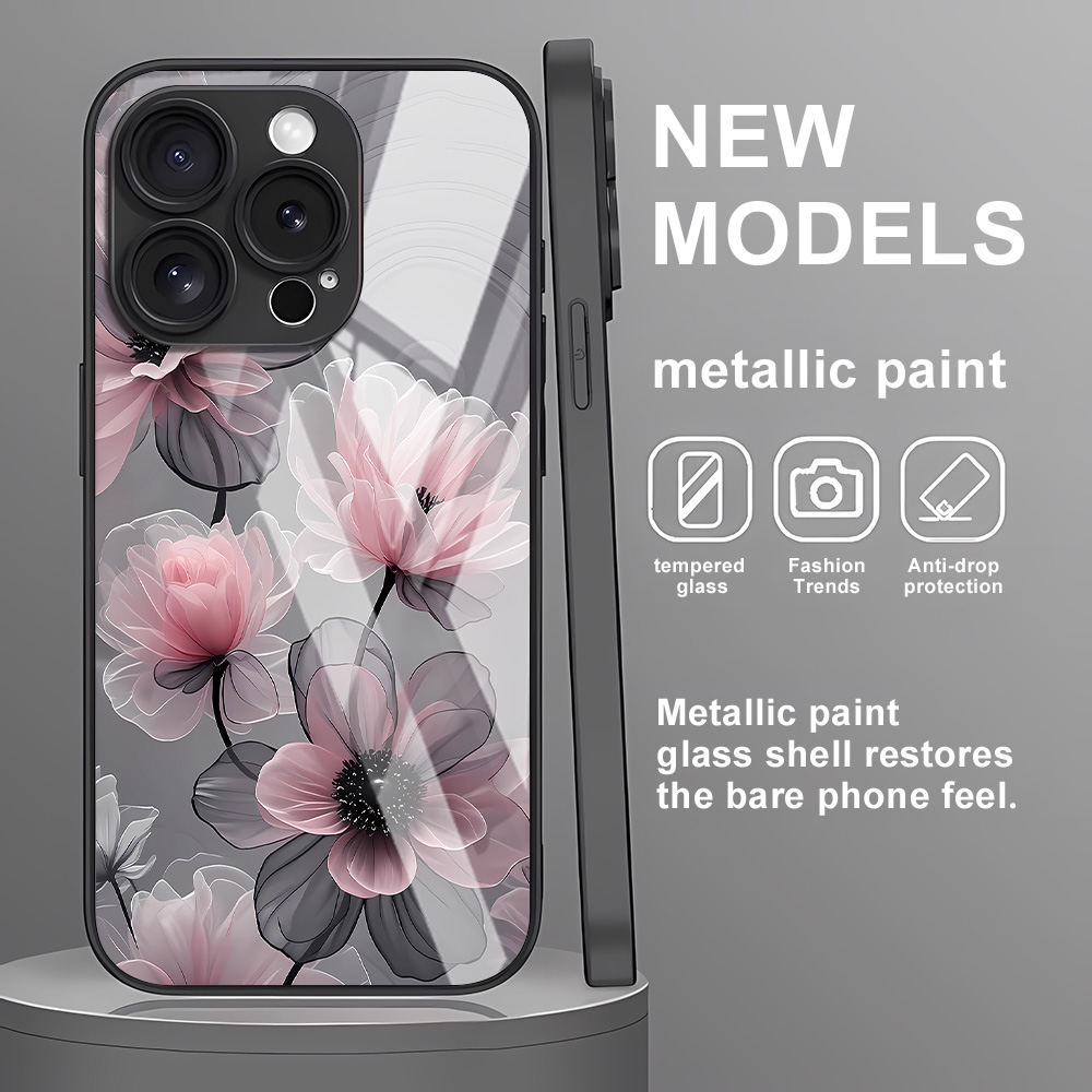 Flower Tempered Glass Case For - Apple Iphone 15 Pro Max recension och pris