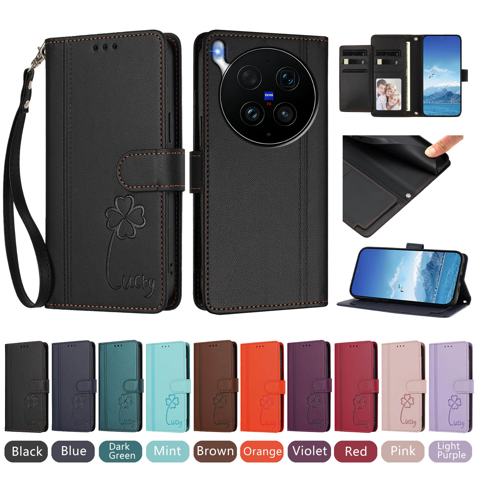 Luxury PU Leather Flip Phone C - Vivo X200 recension och pris