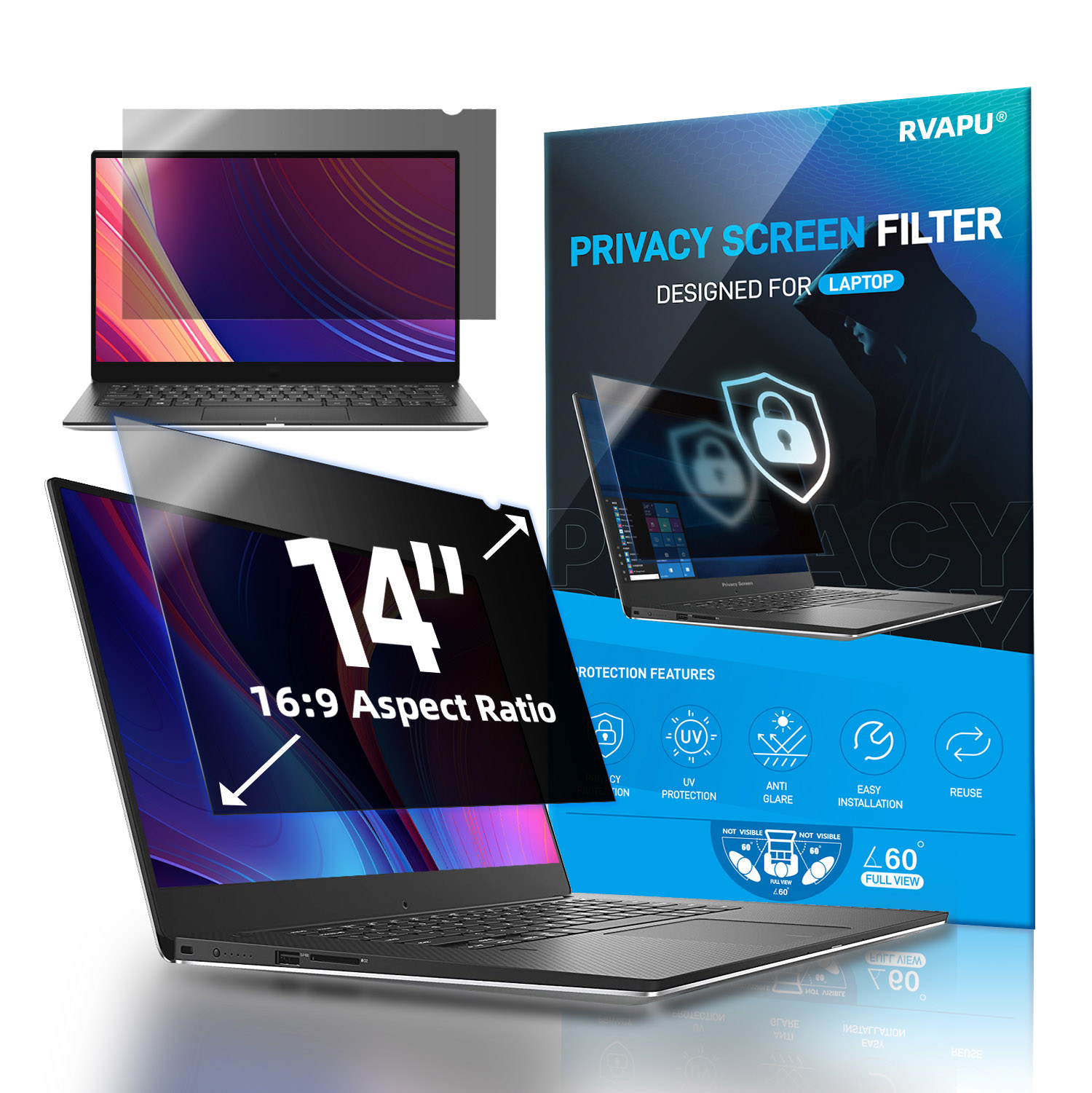 For Laptop 14 inch Privacy Ant - Anti Blue Light Film recension och pris